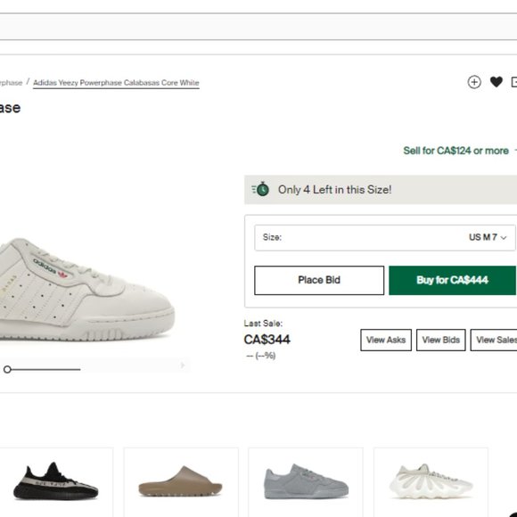 Adidas Yeezy Powerphase Calabasas cream sneakers size 7 mens/8 womens - Picture 8 of 8